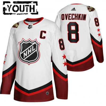 Washington Capitals Alex Ovechkin 8 2022 NHL All-Star Wit Authentic Shirt - Kinderen